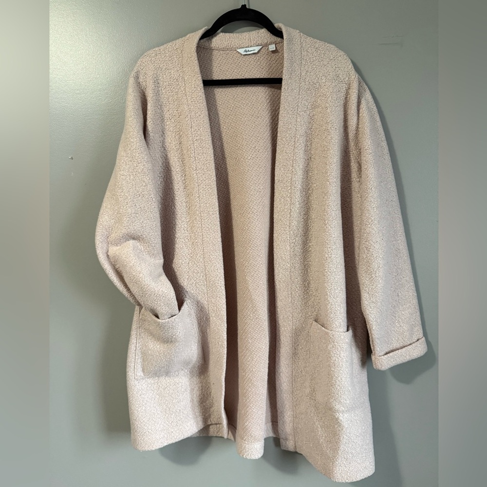 Reitmans Beige Open-Front Cardigan